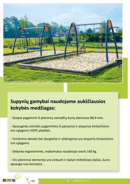 Žaidimų aikštelių katalogas NOVUM 2019