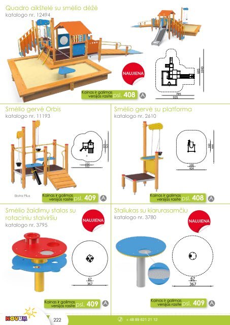 Žaidimų aikštelių katalogas NOVUM 2019