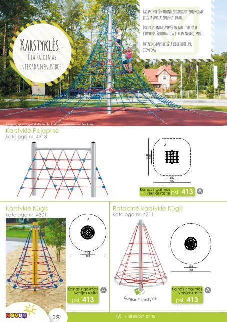 Žaidimų aikštelių katalogas NOVUM 2019