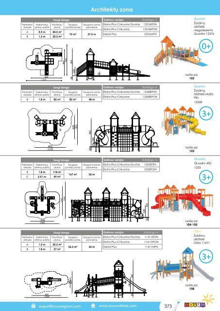 Žaidimų aikštelių katalogas NOVUM 2019