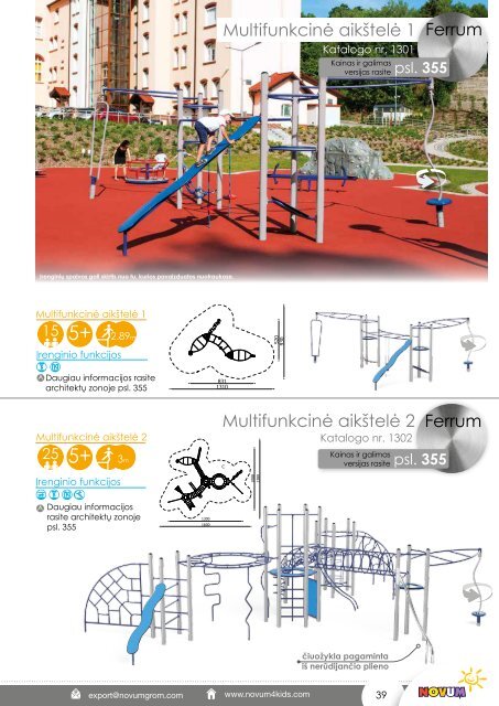 Žaidimų aikštelių katalogas NOVUM 2019