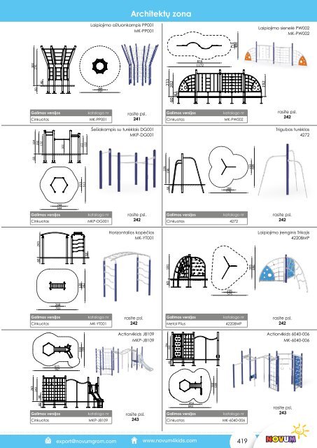 Žaidimų aikštelių katalogas NOVUM 2019