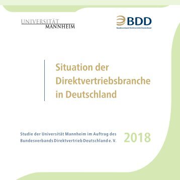 Situation der Direktvertriebsbranche in Deutschland 2018