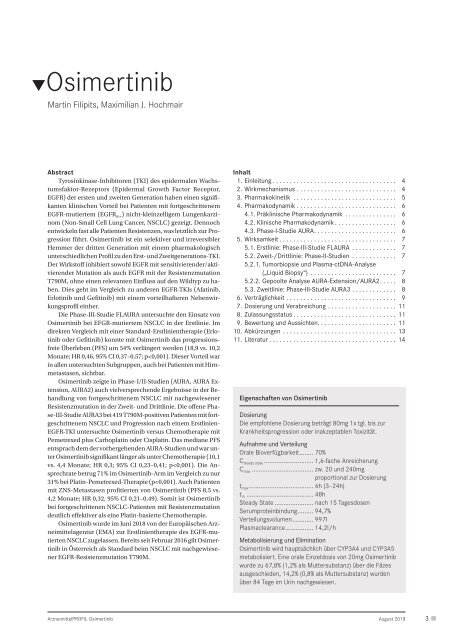 ArzneimittelPROFIL Osimertinib August 2018