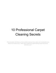 10 Professional Carpet Cleaning Secrets
