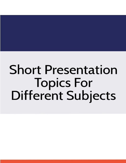 how to presentation topics
