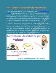 Yahoo Customer Service & Support Toll-Free Number +1-844-755-8737