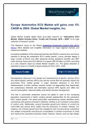 Automotive ECU Market 2018 Key Players are Delphi Technologies, Continental, Denso, Hitachi Automotive