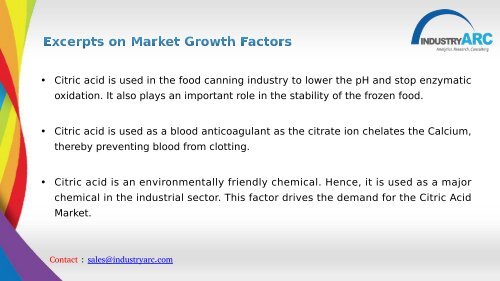 Citric Acid Market