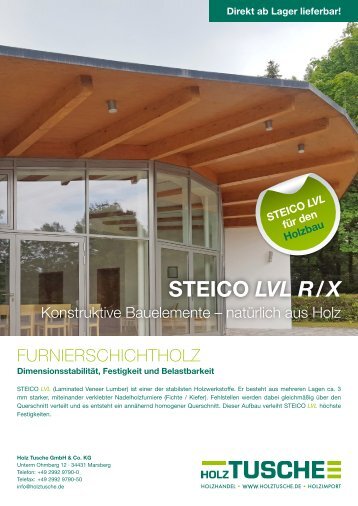 STEICO LVL R/X für den Holzbau