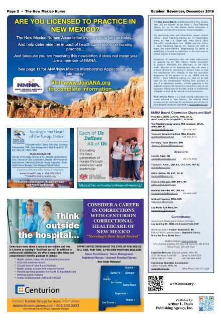 The New Mexico Nurse - October 2018