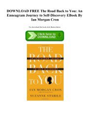 DOWNLOAD FREE The Road Back to You An Enneagram Journey to Self-Discovery EBook By Ian Morgan Cron