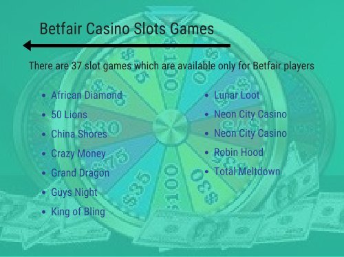 Betfair Casino Games and Bonus Codes