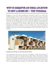 Why Is Sarjapur An Ideal Location To Buy A Home In