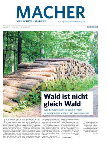 MACHER Menschen + Märkte - Ausgabe 7, September 2018