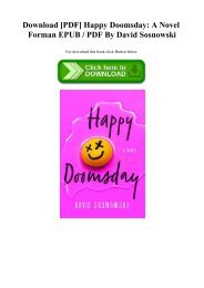 Download [PDF] Happy Doomsday A Novel Forman EPUB  PDF By David Sosnowski