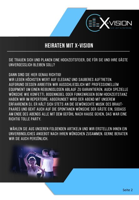 Hochzeitskatalog X-Vision 2018