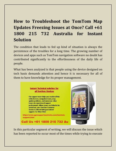 Tomtom map Updates free