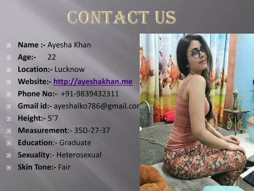 Independent Lucknow Model Ayesha khan