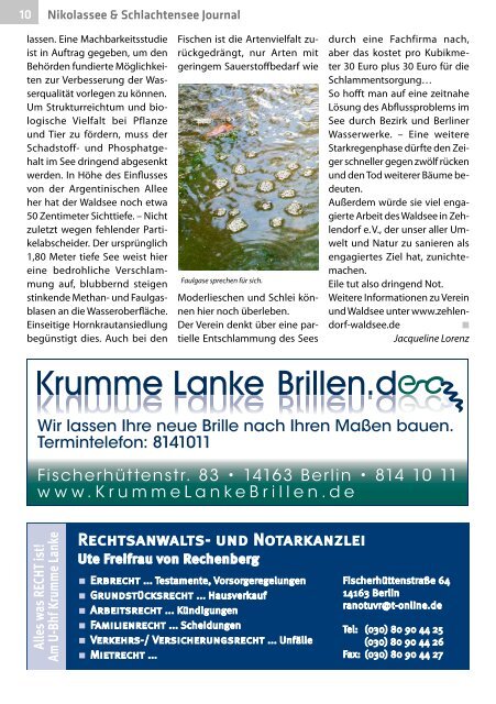 Nikolassee & Schlachtensee Journal Okt/Nov 2018