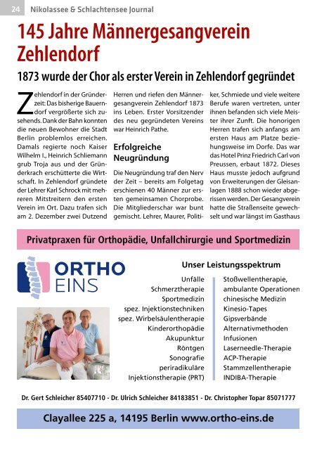 Nikolassee & Schlachtensee Journal Okt/Nov 2018