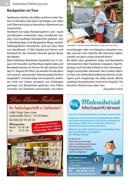 Zehlendorf Mitte Journal Okt/Nov 2018