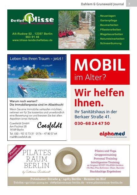 Dahlem & Grunewald Journal Okt/Nov 2018