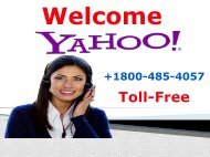 Toll-Free +1800-485-4057 Yahoo Customer Service Number