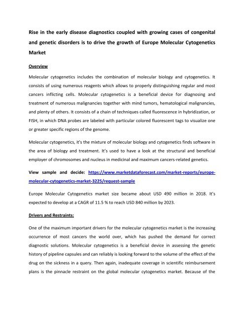 Europe Molecular Cytogenetics Market