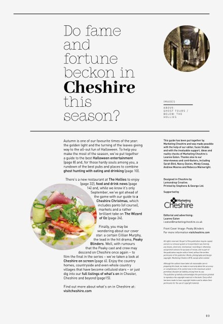 The Ultimate Guide to Chester & Cheshire Autumn 2018