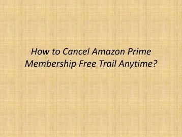 How to Cancel Amazon Prime Membership Free Trail Anytime