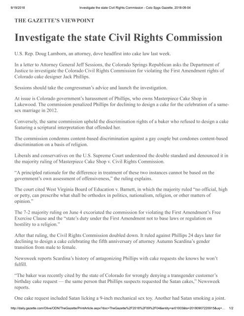 Investigate the state Civil Rights Commission