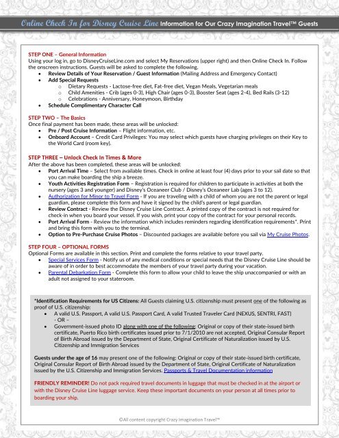 Dcl Onlinecheckin Helpfultips