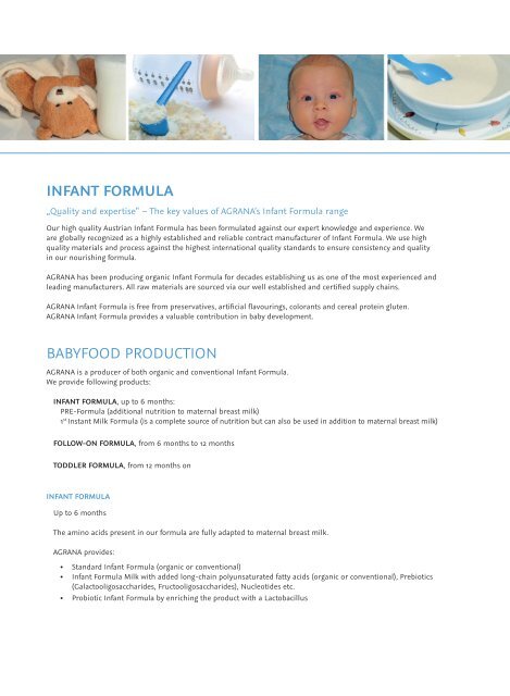 AGRANA STARCH INFANT NUTRITION