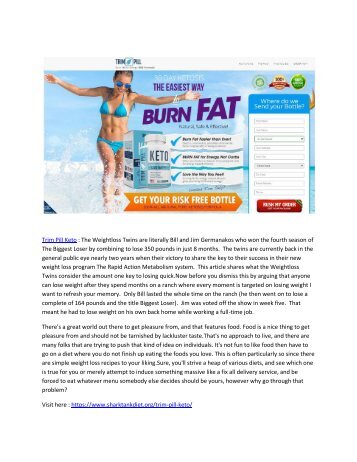 Trim Pill Keto - It Is Natural Solution For Eliminate Extra Fat