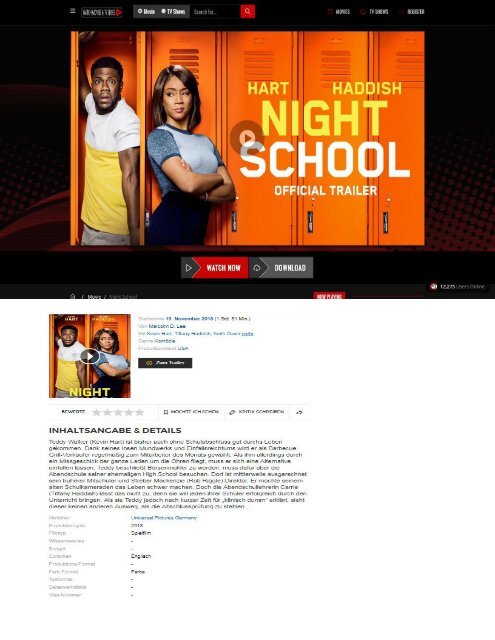 Offizielle Filmseite für die Night School 2018