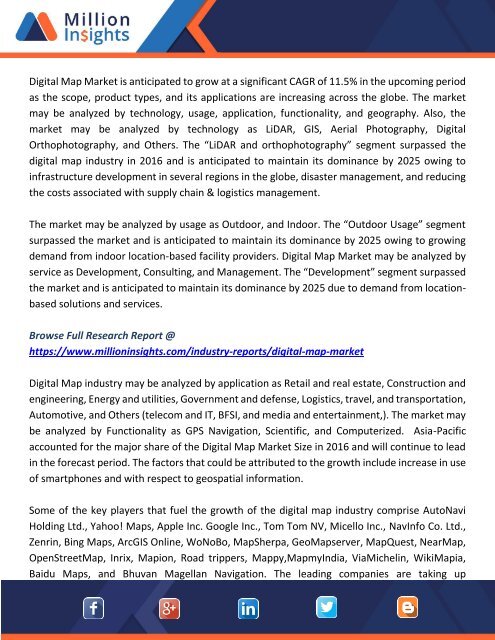 Digital Map Market Key Players 2025  Industry Overview and Supply Chain