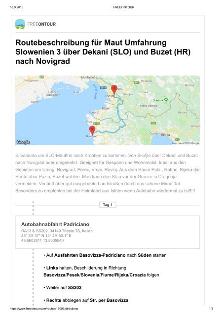 Ohne Maut durch Slowenien 3