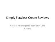 Simply Flawless Cream Reviews
