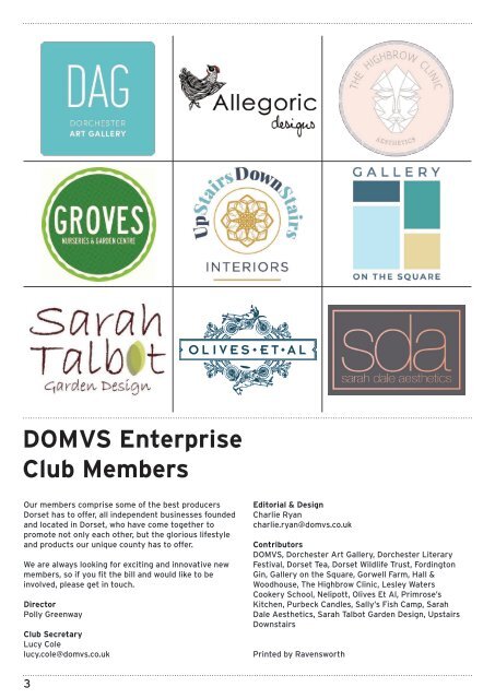 DOMVS Enterprise Club Inspired Living - Issue 4 - Autumn Winter 2018