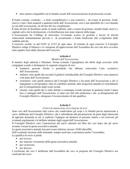 ATTO COSTITUTIVO Dell'associazione di promozione ... - EquAzione