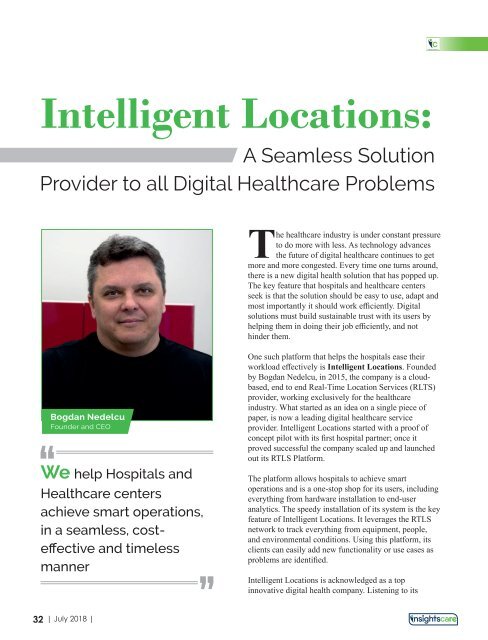 The 10 Most Innovative Digital Healthcare Solution Providers 2018
