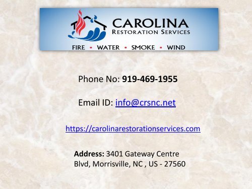 Flood Damage Repair in Durham NC