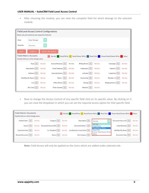 SuiteCRM Field Level Access Control Plugin