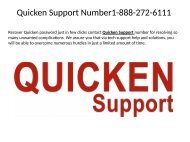 Quicken Customer Support 1-888-272-6111