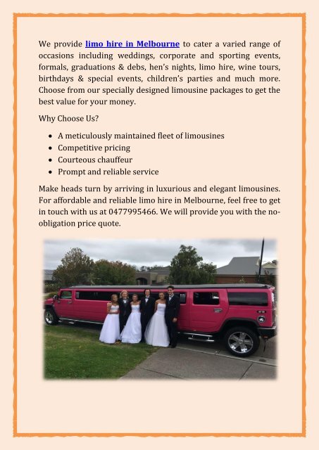 How To Get The Best Limo Hire Deal - Hummer X Limousines