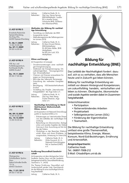 fortbildungsprogramm 2009/2010 - Bitte beachten Sie die neuen ...