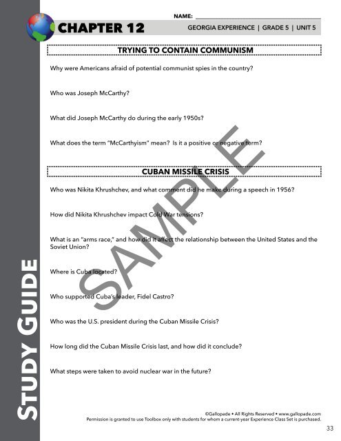 GA 5th Grade Toolbox #5