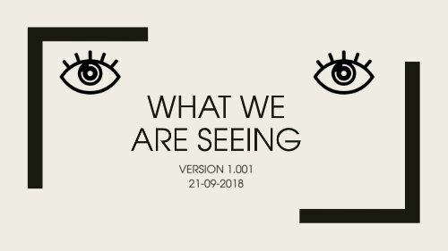 What we are seeing 1.001