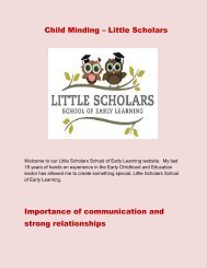 Preschool - Little Scholars